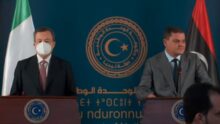 Turchia, La conferenza stampa di Mario Draghi e Abdul Hamid Dbeibah