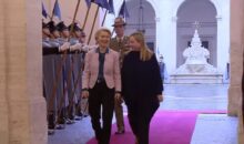 Svolta europeista di Meloni, Ursula von der Leyen e Giorgia Meloni