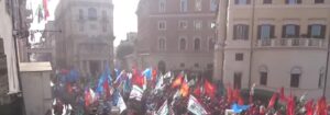 Industria dell'auto, Corteo dei metalmeccanici a Roma